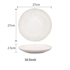 Geschirrset aus weiß glasierter Keramik – Elegante Geschirrkollektion