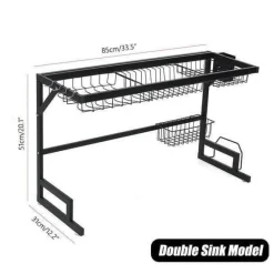 Geschirrständer aus Edelstahl für die Spüle – Küchenorganizer und Abtropffläche