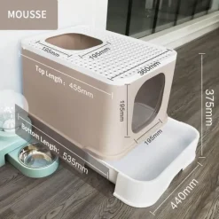 Geschlossene Katzentoilette – Geruchskontrolle, Anti-Spritz-Design