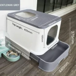 Geschlossene Katzentoilette – Geruchskontrolle, Anti-Spritz-Design