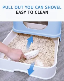 Geschlossene Katzentoilette – Geruchskontrolle, Anti-Spritz-Design