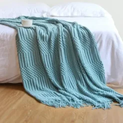 Gestrickte Ananas-Überwurfdecke - Nordisches Sofadekor