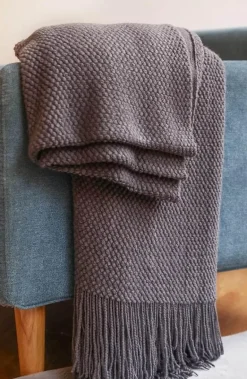 Gestrickte Ananas-Überwurfdecke - Nordisches Sofadekor