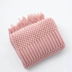 Gestrickte Ananas-Überwurfdecke - Nordisches Sofadekor