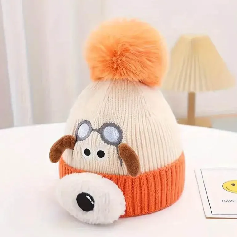 Gestrickte Wintermütze - Süße Snuffle Friends Mütze