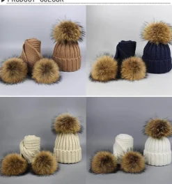 Gestricktes Pelzmütze- und Schal-Set – kuschelige Winteraccessoires