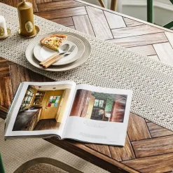 Gewebter Jute-Tischläufer mit Quasten – rustikale Wohndekoration