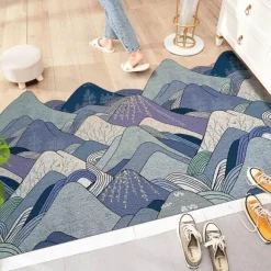 Gewellter kreativer Eingangsteppich