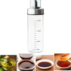 Gewürz- und Soßenflaschen-Set aus Glas zur Aufbewahrung in der Küche