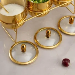 Gewürzdosen-Set aus Edelstahl – Küchenaufbewahrung für Zucker, Salz, Grillzubehör