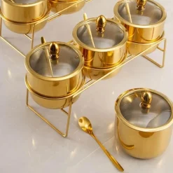 Gewürzdosen-Set aus Edelstahl – Küchenaufbewahrung für Zucker, Salz, Grillzubehör