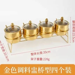 Gewürzdosen-Set aus Edelstahl – Küchenaufbewahrung für Zucker, Salz, Grillzubehör