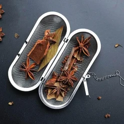 Gewürzfilter aus Edelstahl – wiederverwendbares Küchen-Aufhängewerkzeug