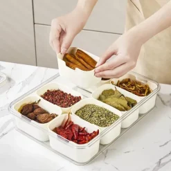 Gewürz-Organizer – Aufbewahrungslösung mit mehreren Fächern für Gewürzgläser in der Küche