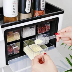 Gewürz-Organizer-Aufbewahrungsbox - Multifunktionaler Gewürzbehälter