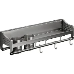 Gewürzregal-Organizer – Küchenaufbewahrungsregal mit Messerhalter