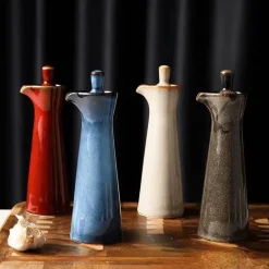 Gewürztopf aus Keramik – eleganter Spender für Olivenöl, Sojasauce und Essig