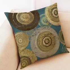 Ginkgo Blätter Kissenbezug - Modernes Leinenkissen für Wohndekoration