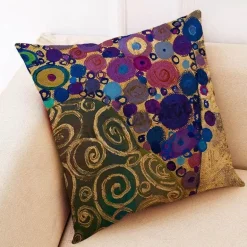 Ginkgo Blätter Kissenbezug - Modernes Leinenkissen für Wohndekoration