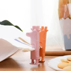 Giraffen-Beutelverschlussclips – Niedliche Plastikklammern zur Lebensmittelaufbewahrung