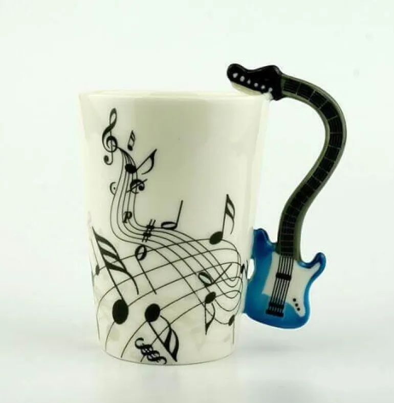 Gitarrentasse – Keramik-Kaffeetasse für Musikliebhaber