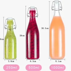 Glas-Aufbewahrungsflasche für Wein, Marmelade, Honig und mehr – eleganter, vielseitiger Behälter