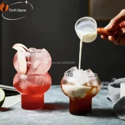 Glasbecher-Set in Kürbisform – Vielseitiges Trinkgeschirr für Kaffee, Whisky, Wein, Joghurt