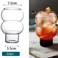 Glasbecher-Set in Kürbisform – Vielseitiges Trinkgeschirr für Kaffee, Whisky, Wein, Joghurt