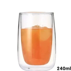 Glasbecher-Set mit doppeltem Boden – vielseitiges Trinkgeschirr für Wein, Whiskey, Kaffee, Saft