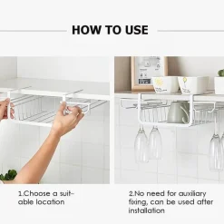 Glasregal unter dem Schrank – Aufbewahrungsorganizer für die Küche