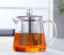 Glasteekanne mit Teesieb - 550 ml Puer Gaiwan Wasserkocher-Set