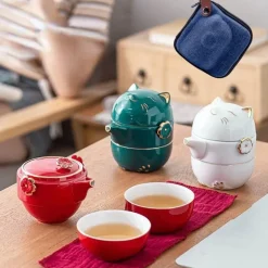 Glückskatze-Teeservice aus Keramik – das perfekte Geschenk für Katzenliebhaber