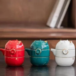 Glückskatze-Teeservice aus Keramik – das perfekte Geschenk für Katzenliebhaber