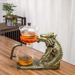 Golden Dragon Teekanne - Mystische Keramikteekanne