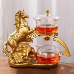 Golden Dragon Teekanne - Mystische Keramikteekanne