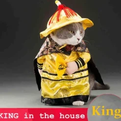 Golden King Hundekostüm - Fantasy Haustier Cosplay Outfit