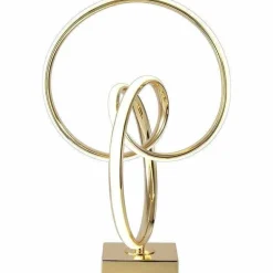 Golden LED Spiral Lamp - Modern Accent Lighting