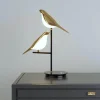Golden Wagtail Figurine - Decorative Bird Sculpture Decor