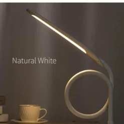 Gooseneck Clip-On Desk Lamp - Dimmable Adjustable Task Light