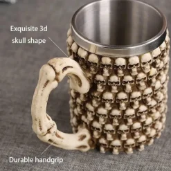 Gothic Drachenritter Totenkopf Bierkrug - Halloween Weihnachtskrug