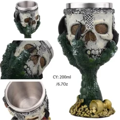 Gothic Dragon King Edelstahlkelch - 200 ml Weinglas