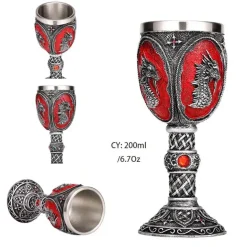 Gothic Dragon King Edelstahlkelch - 200 ml Weinglas