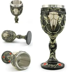 Gotischer Totenkopfkelch - Cocktail-Trinkgeschirr aus Edelstahl