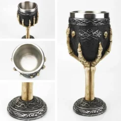 Gotischer Totenkopfkelch - Cocktail-Trinkgeschirr aus Edelstahl