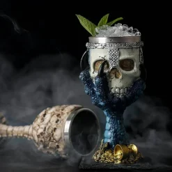 Gotischer Totenkopfkelch - Cocktail-Trinkgeschirr aus Edelstahl