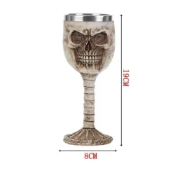 Gotischer Totenkopfkelch - Cocktail-Trinkgeschirr aus Edelstahl