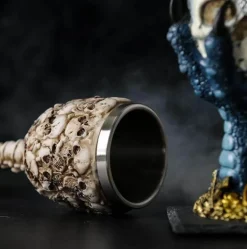 Gotischer Totenkopfkelch - Cocktail-Trinkgeschirr aus Edelstahl