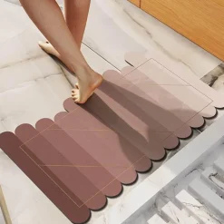 Gradient Diatom Mud Bath Mat - Irregular Design Bathroom Accessory