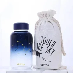 Gradient Sky 600ml Glaswasserflasche - Stilvolles Sport-Trinkgeschirr