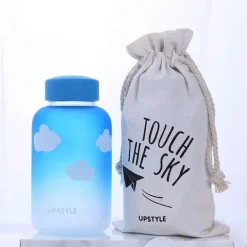 Gradient Sky 600ml Glaswasserflasche - Stilvolles Sport-Trinkgeschirr